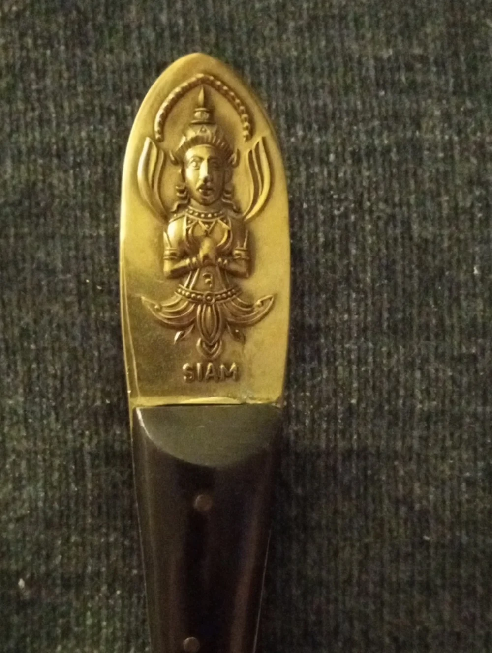 Vintage SIAM Brass & Rosewood Spoons